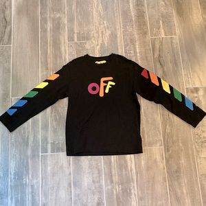 Kids Off-White Long Sleeve T-Shirt Tee Sz. 8